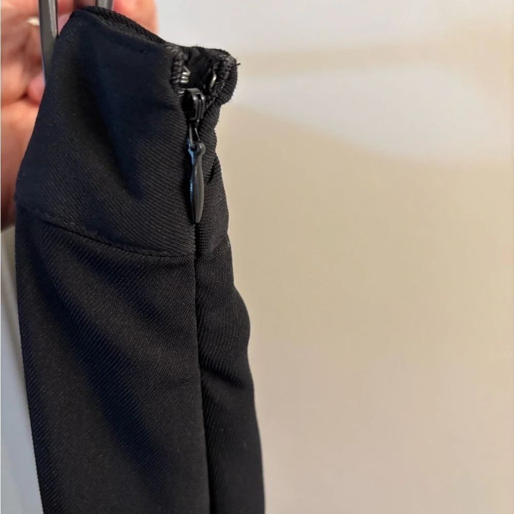 Who What Wear Black Lace-Up A-Line Skirt